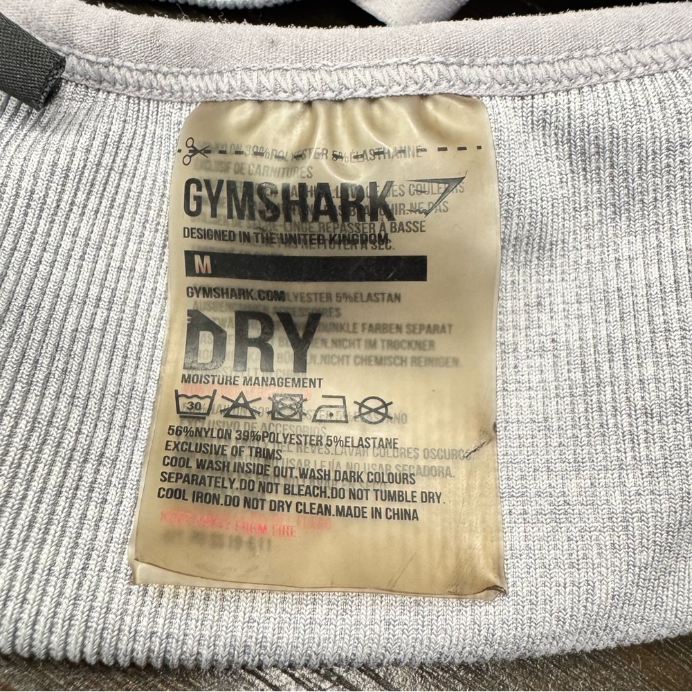 Gymshark Sports strapy Bra lined not padded size M Comfy Gray Bra - Picture 5 of 6